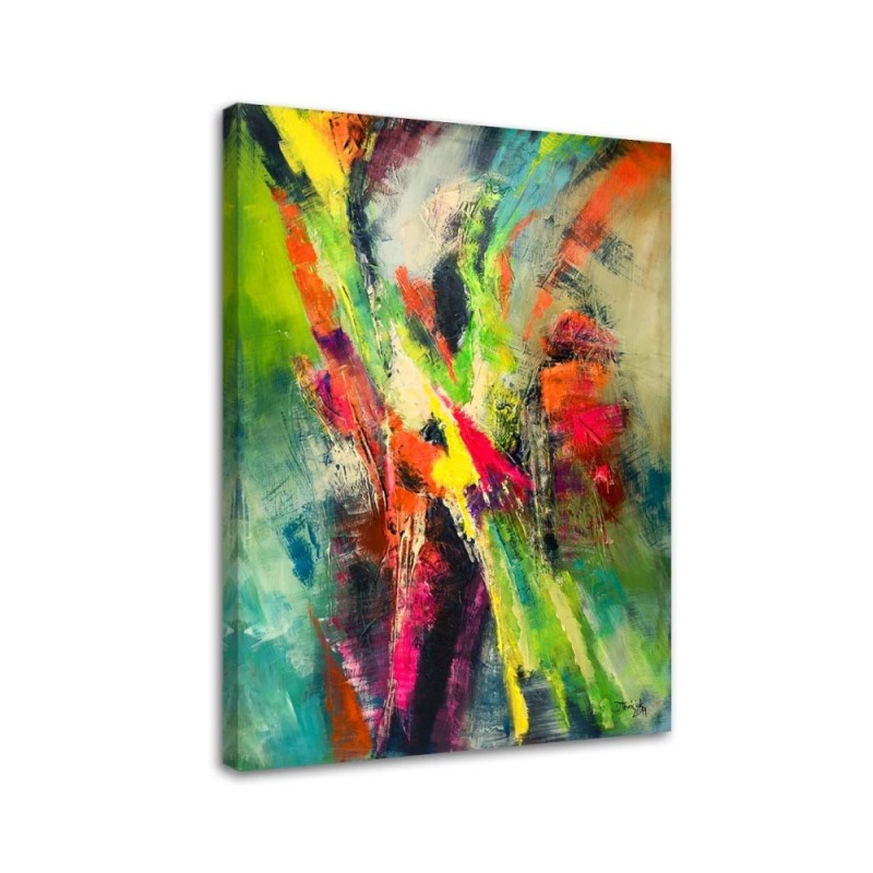 Leinwandbild - Bunte Abstrakt wie gemalt | Feeby