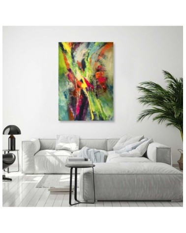 Leinwandbild - Bunte Abstrakt wie gemalt | Feeby