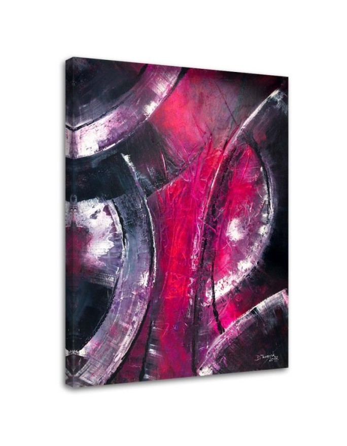 Leinwandbild modern - Abstrakt Silberne Kreise | Feeby