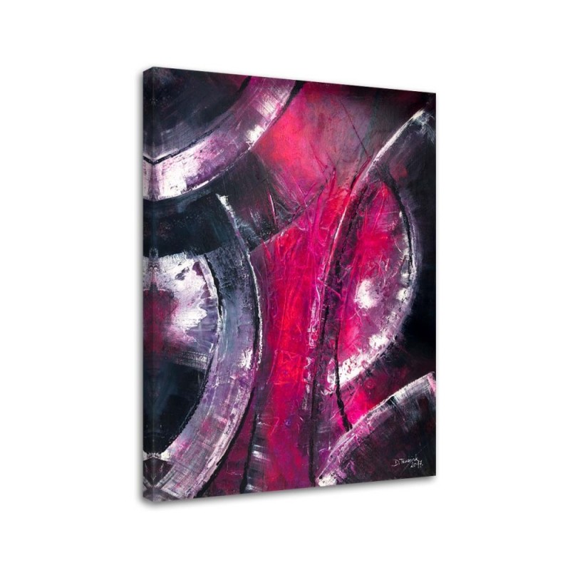 Leinwandbild modern - Abstrakt Silberne Kreise | Feeby