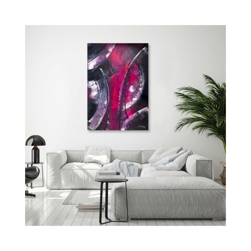 Leinwandbild modern - Abstrakt Silberne Kreise | Feeby