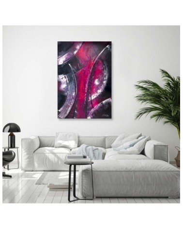 Leinwandbild modern - Abstrakt Silberne Kreise | Feeby