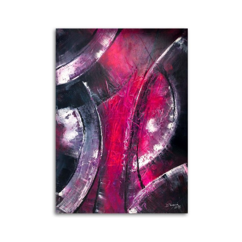 Leinwandbild modern - Abstrakt Silberne Kreise | Feeby