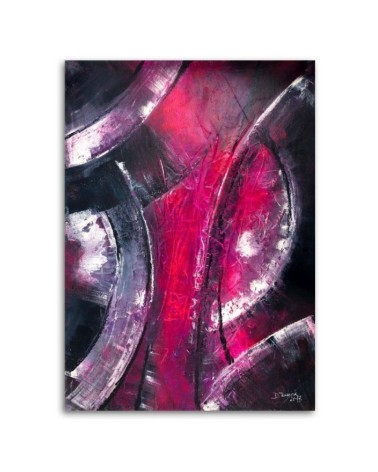 Leinwandbild modern - Abstrakt Silberne Kreise | Feeby