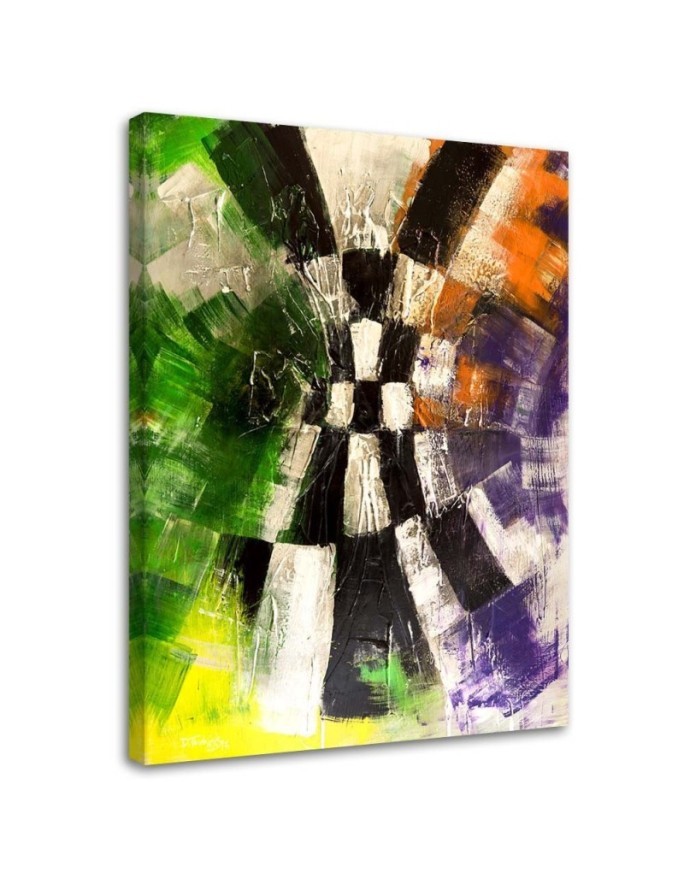 Leinwandbild - Abstrakt Bunt Gemälde | Feeby