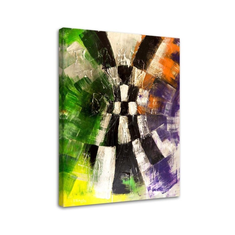 Leinwandbild - Abstrakt Bunt Gemälde | Feeby
