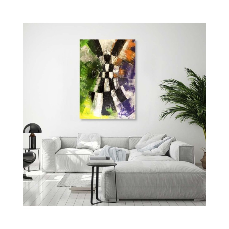 Leinwandbild - Abstrakt Bunt Gemälde | Feeby