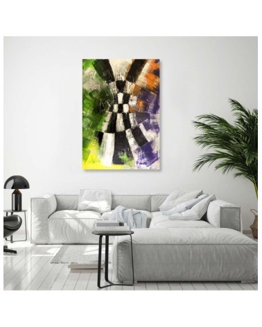 Leinwandbild - Abstrakt Bunt Gemälde | Feeby