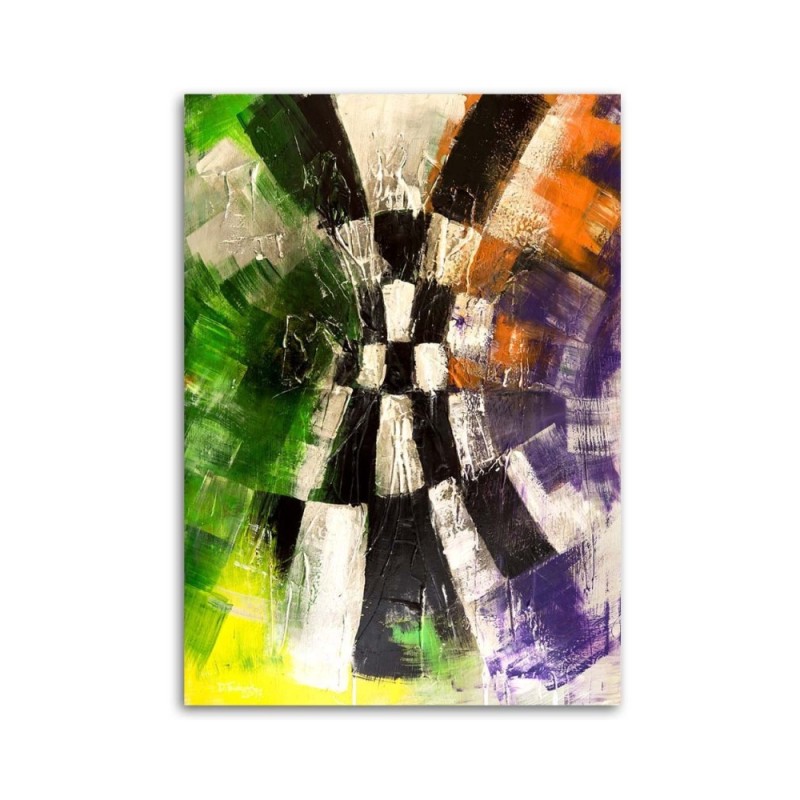 Leinwandbild - Abstrakt Bunt Gemälde | Feeby