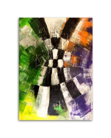 Leinwandbild - Abstrakt Bunt Gemälde | Feeby