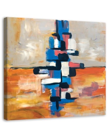 Canvas prints - Colourful abstract pyramid - for the wall to the living room | FEEBY
