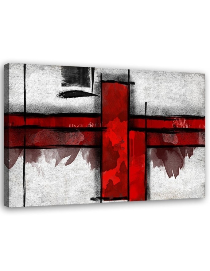 Leinwandbild - Rote Abstrakt | Feeby