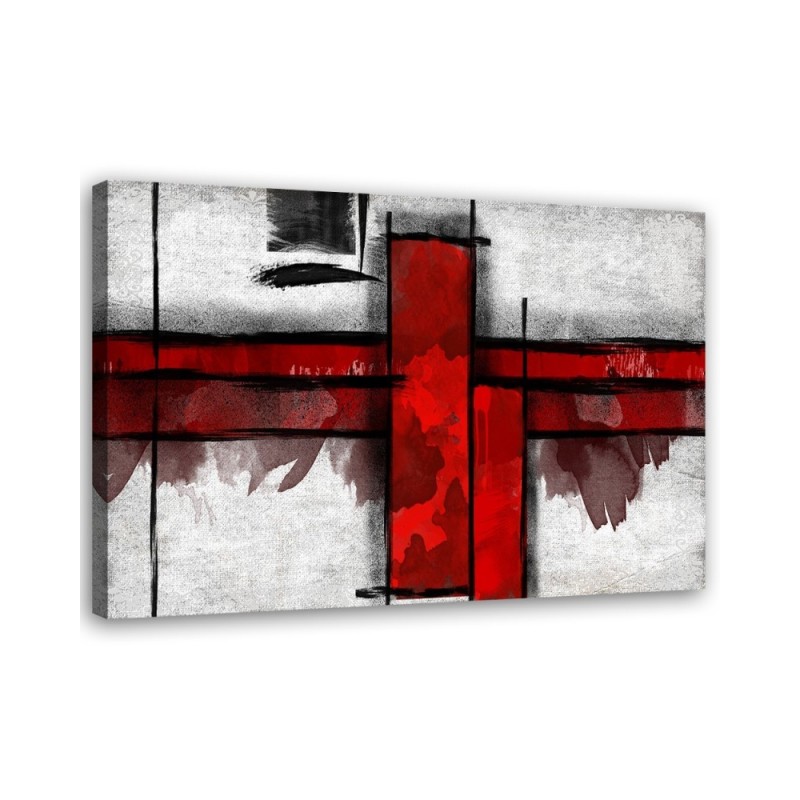 Leinwandbild - Rote Abstrakt | Feeby