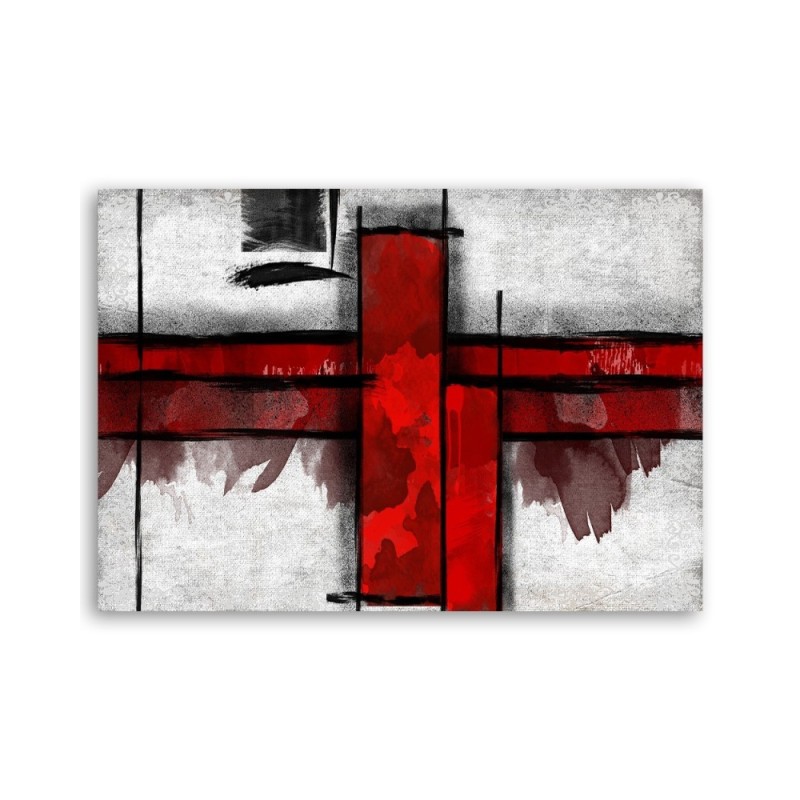 Leinwandbild - Rote Abstrakt | Feeby