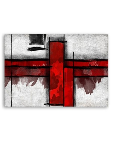 Leinwandbild - Rote Abstrakt | Feeby