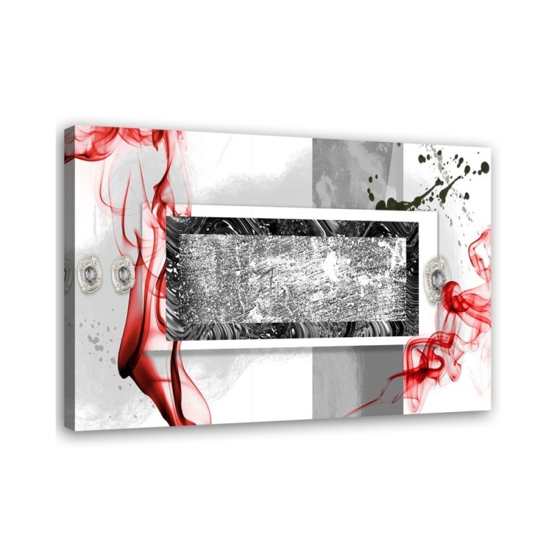 Bild auf Leinwand - Abstrakt 3D Rot | Feeby