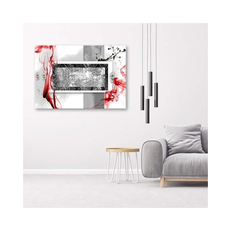 Bild auf Leinwand - Abstrakt 3D Rot | Feeby