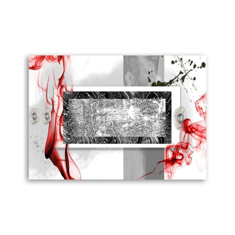 Bild auf Leinwand - Abstrakt 3D Rot | Feeby