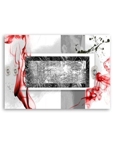 Bild auf Leinwand - Abstrakt 3D Rot | Feeby