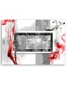 Canvas paintings - Explosion of red abstract for room | FEEBY