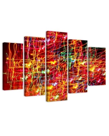 Decorative Canvas painting modern - Coloured lights abstract | FEEBY
