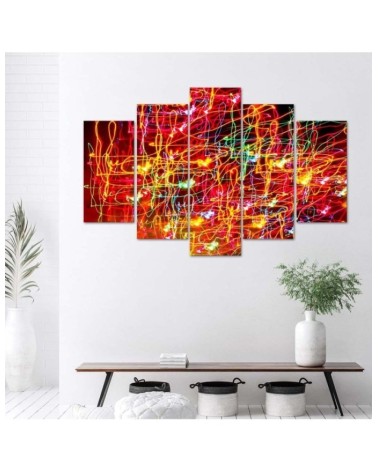 Leinwandbild - Rote Abstraktion | Feeby