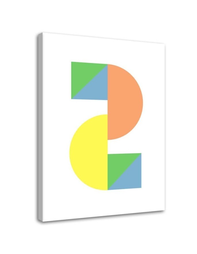 Bild auf Leinwand - Farbige geometrische Figuren | Feeby