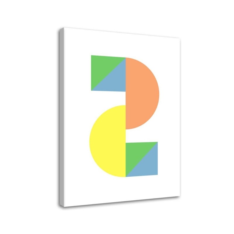 Bild auf Leinwand - Farbige geometrische Figuren | Feeby