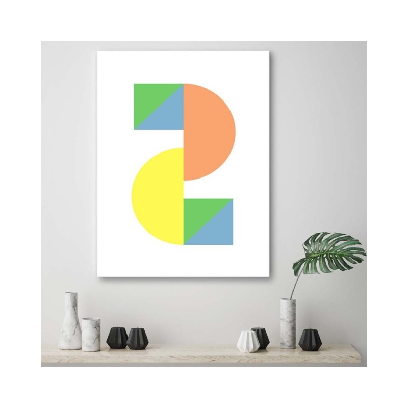 Bild auf Leinwand - Farbige geometrische Figuren | Feeby