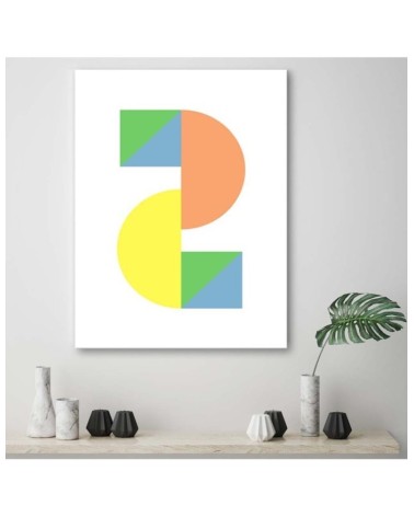 Bild auf Leinwand - Farbige geometrische Figuren | Feeby