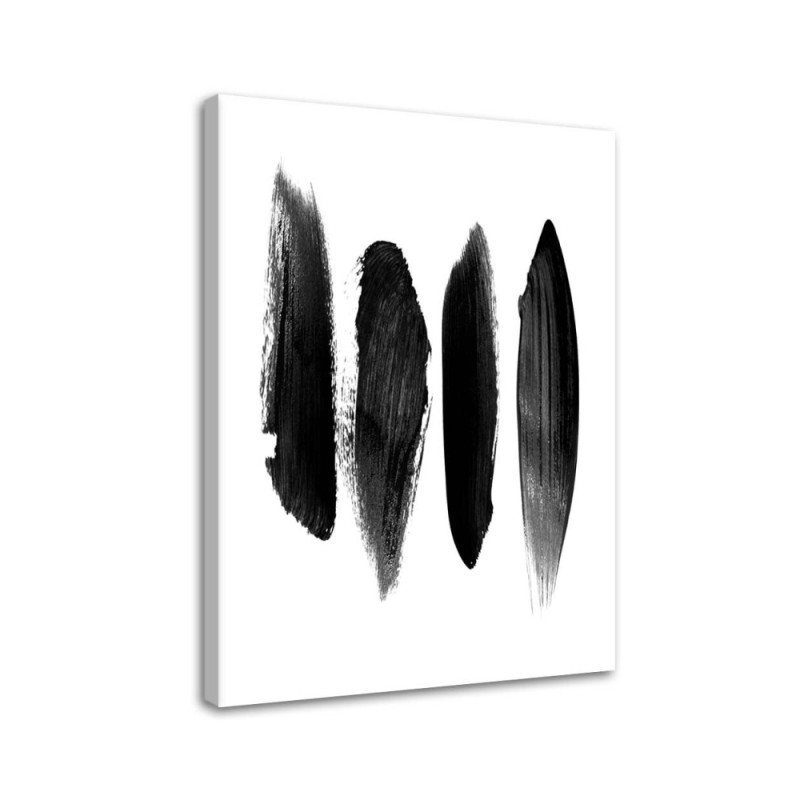 Canvas prints modern - Abstraction black stripes - for living room, office | FEEBY