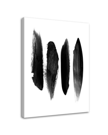 Obraz modern - Abstrakcja czarne pasy -  do salonu, biura
