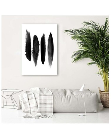 Leinwanddruck - Schwarze vertikale Streifen | Feeby