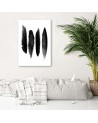 Canvas prints modern - Abstraction black stripes - for living room, office | FEEBY