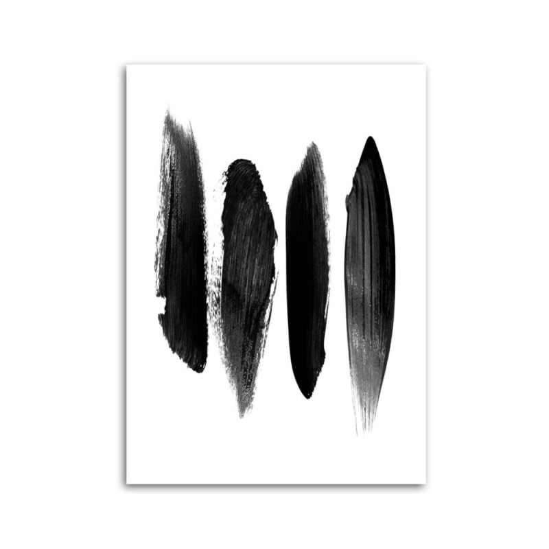 Leinwanddruck - Schwarze vertikale Streifen | Feeby