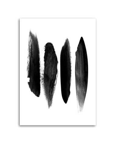 Leinwanddruck - Schwarze vertikale Streifen | Feeby