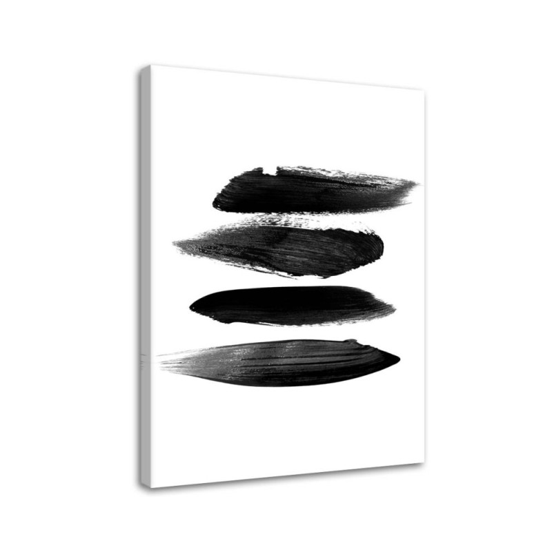 Leinwandbild - Schwarze Querstreifen | Feeby