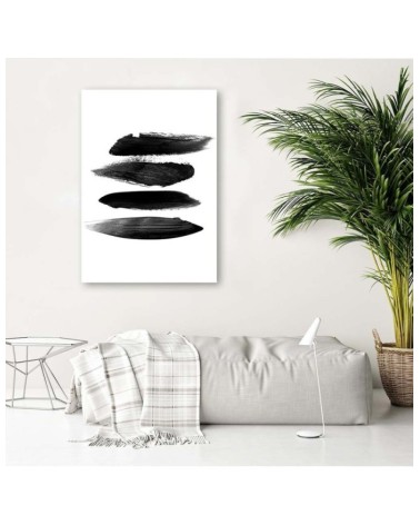 Leinwandbild - Schwarze Querstreifen | Feeby