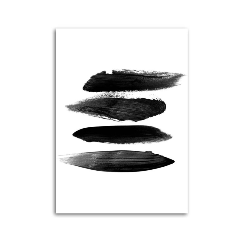 Leinwandbild - Schwarze Querstreifen | Feeby