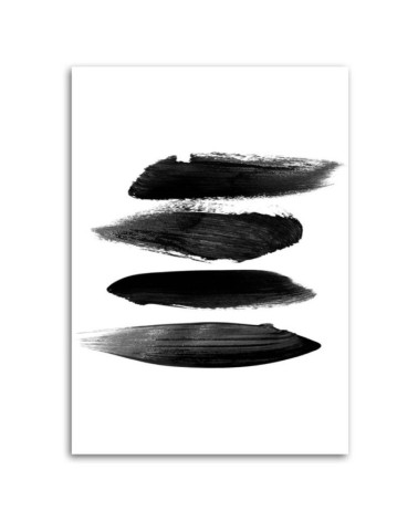 Leinwandbild - Schwarze Querstreifen | Feeby