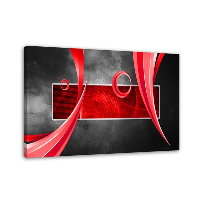 Leinwandbild - Rote Abstraktion | Feeby