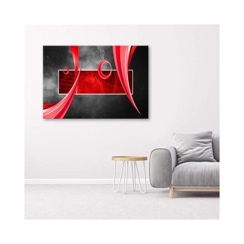Leinwandbild - Rote Abstraktion | Feeby