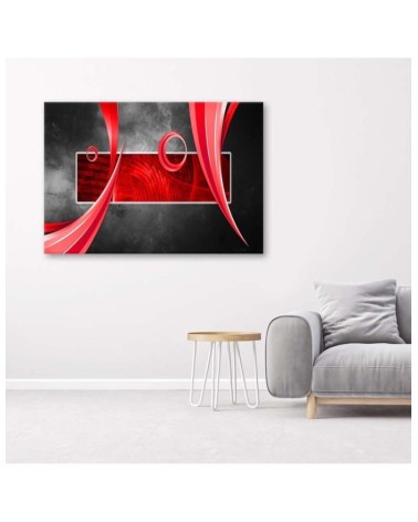 Leinwandbild - Rote Abstraktion | Feeby