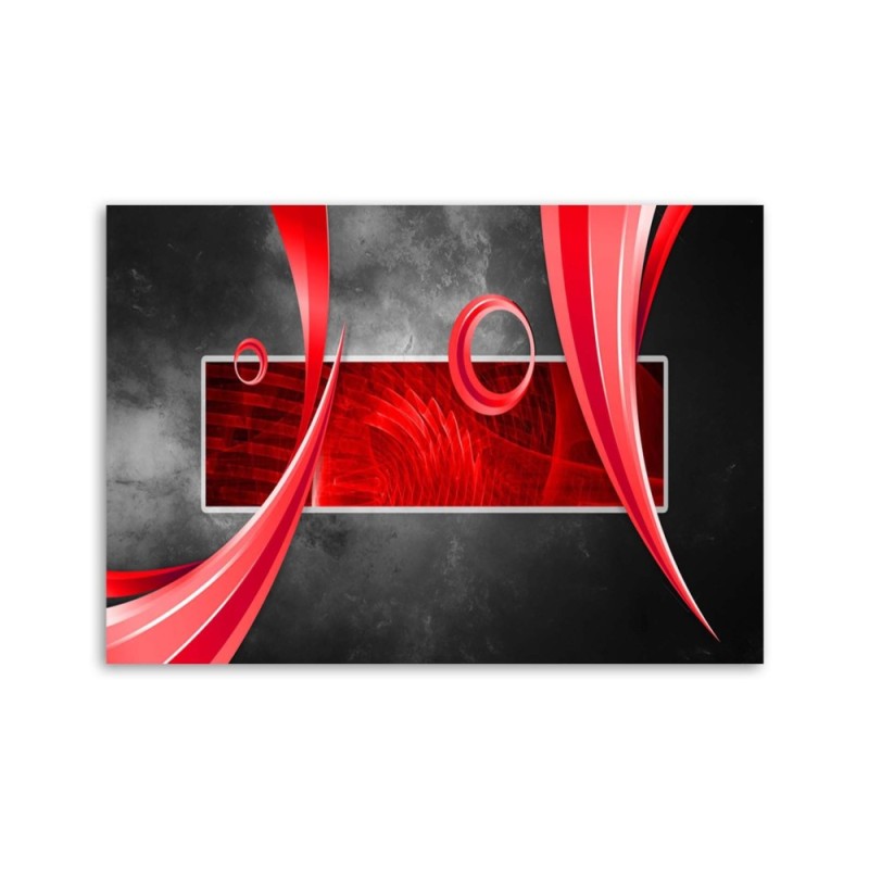 Leinwandbild - Rote Abstraktion | Feeby