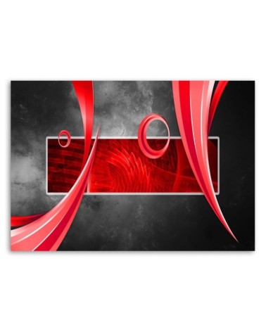 Leinwandbild - Rote Abstraktion | Feeby