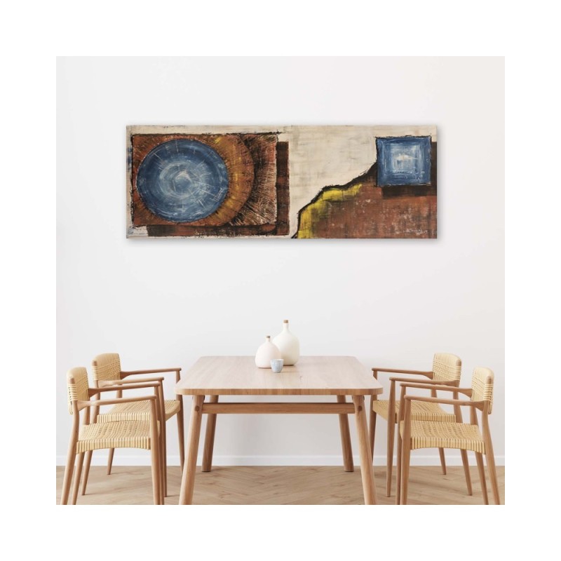 Leinwandbild - Blauer Kreis | Feeby