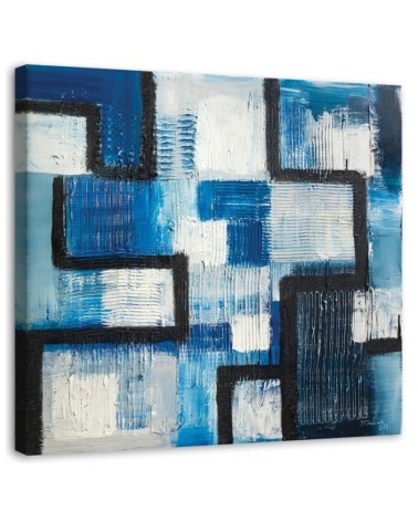 Bild auf Leinwand - Blaue Abstraktion | Feeby