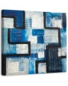 Blue abstraction - canvas painting for teenager's room | FEEBY