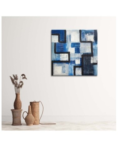 Bild auf Leinwand - Blaue Abstraktion | Feeby