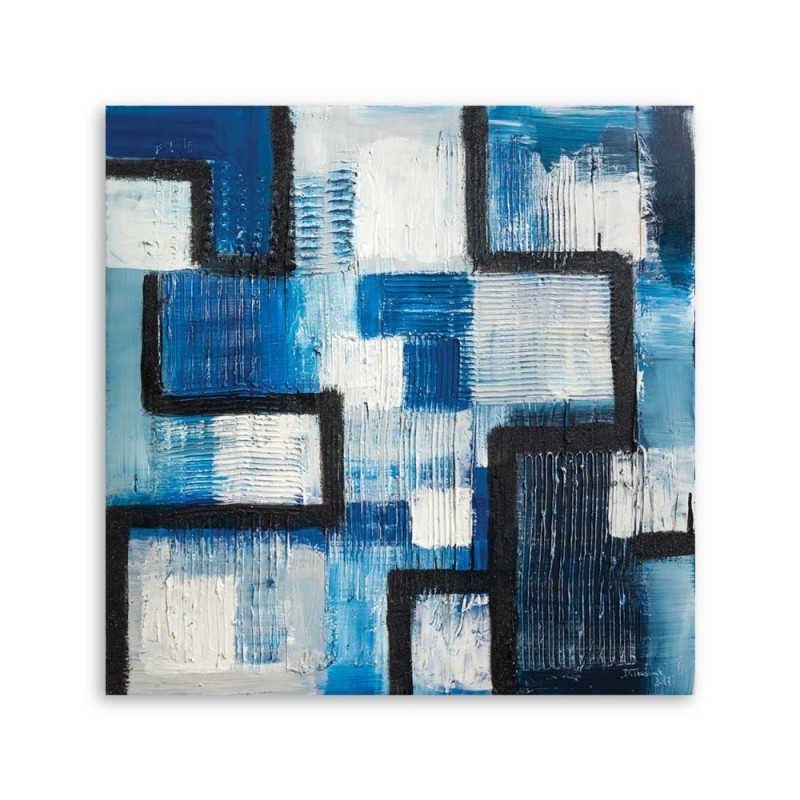 Bild auf Leinwand - Blaue Abstraktion | Feeby